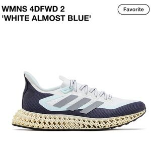 ADIDAS 4DFWD 2 WHITE ALMOST BLUE RUNNING SNEAKERS SIZE 10